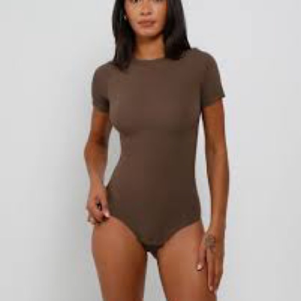 Okko Brown Short Sleeve Bodysuit